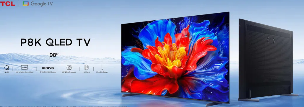 TCL 98 Inch QLED P8K 144Hz Google TV