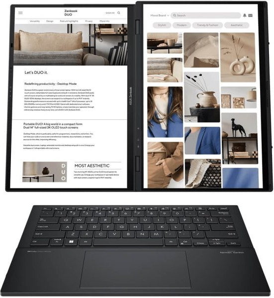 Asus Zenbook DUO UX8406CA Intel Core Ultra 9 Dual Screen Laptop