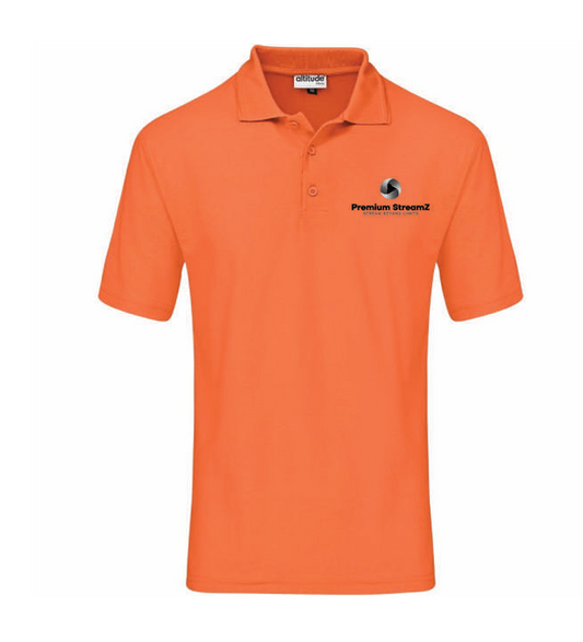 Men’s Basic Pique Golf Shirt - ORANGE