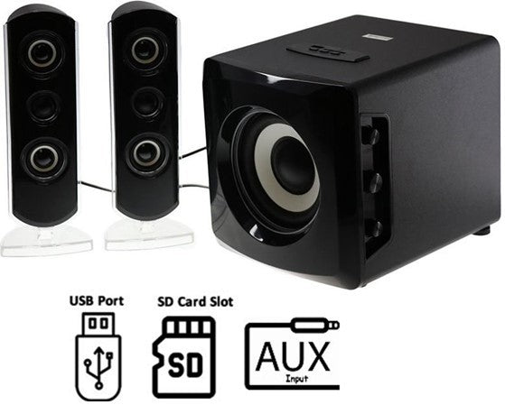 AudioMate 2 Channel and Subwoofer Stereo Speaker System